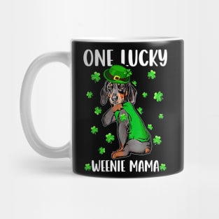 One Lucky Dachshund Mama Irish Saint Patrick's Day Mug